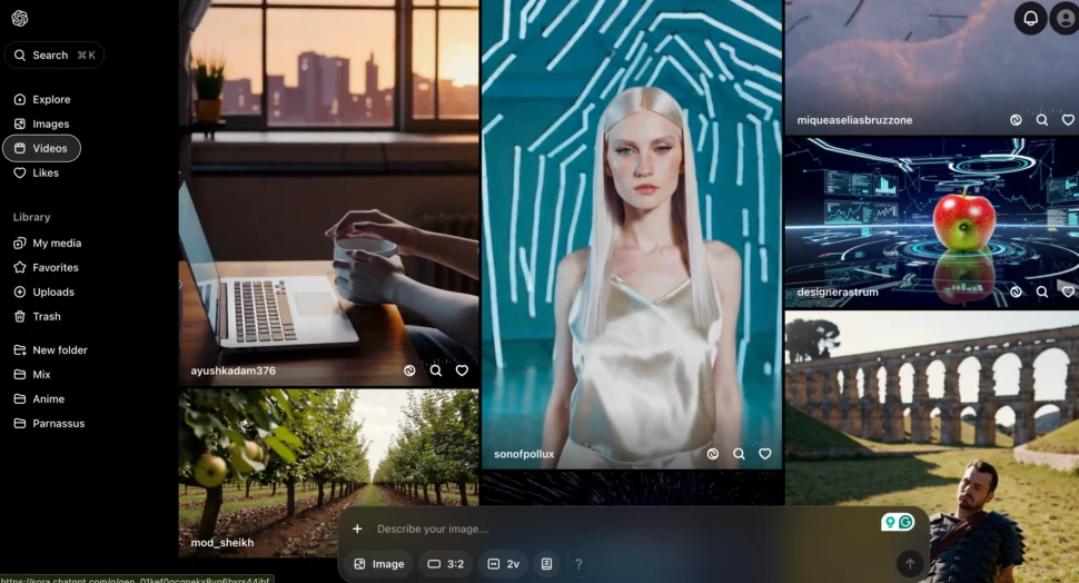 sora2 actual homepage