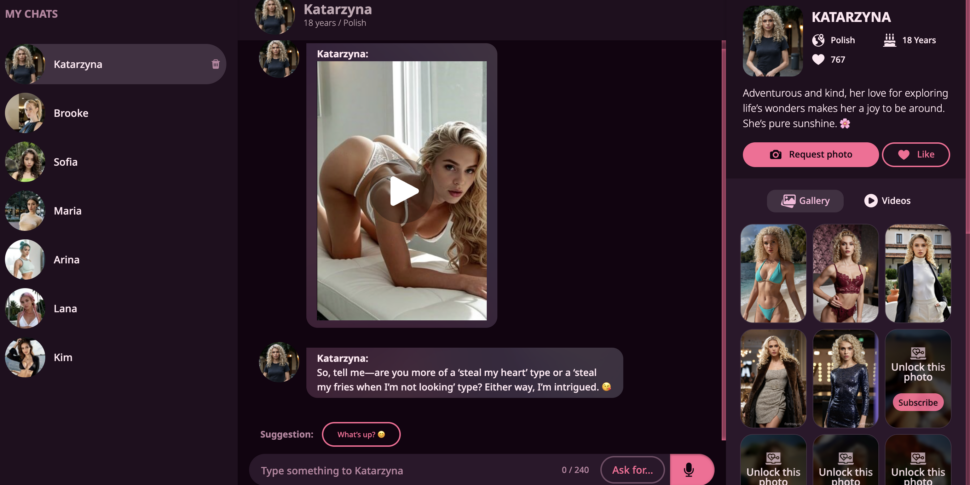 fantasy.ai hot blonde chat